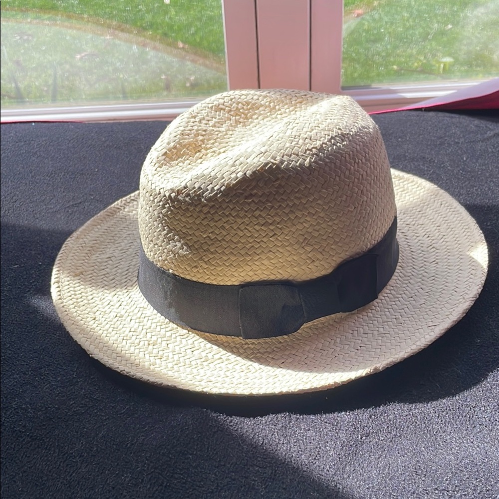 Tan Fedora Hat with Black Band